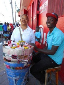 Me and the pill vendor in Petion Ville