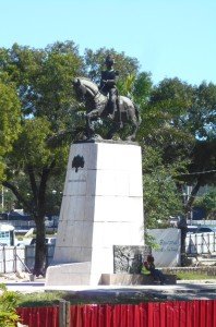 Statue of Henri Christophe, King of Haiti, in downtown Port au Prince